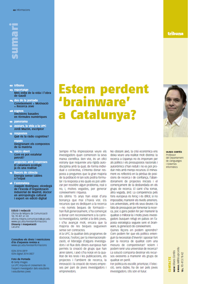 Estem perdent ‘brainware’  a Catalunya?